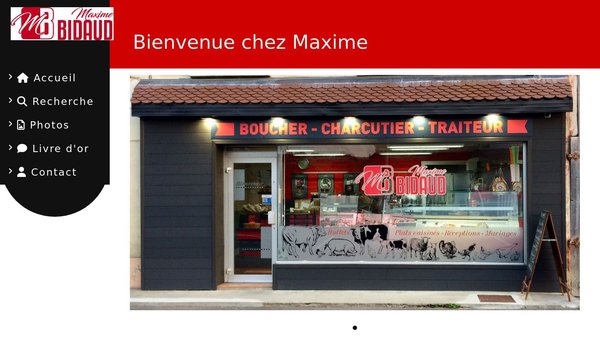 Site de Maxime Bidaud : Boucher Charcutier Traiteur